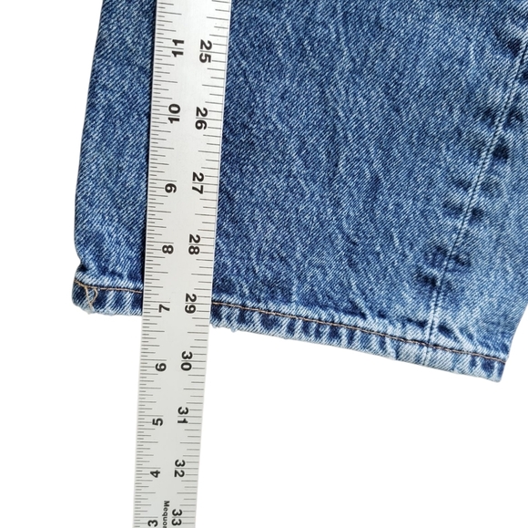 LEVI'S 501 Distressed Big E Medium Wash Button Fly 90s Baggy Jeans - Picture 6 of 10